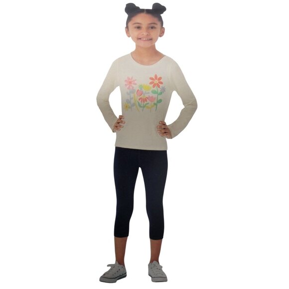 Members Mark Girls 3-Pack Leggings Daisy Print Assorted Colors Sizes 4/5  Soft C - Picture 5 of 5